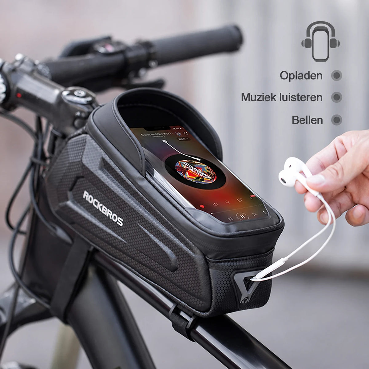 Waterdichte Bovenbuistas met Telefoonhouder voor Fiets