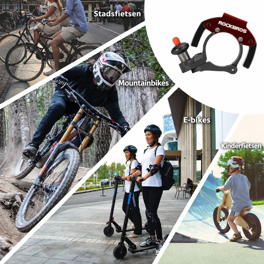 ROCKBROS Hidden Bike Bell with 100db Crisp Sound for Scooter MTB BMX