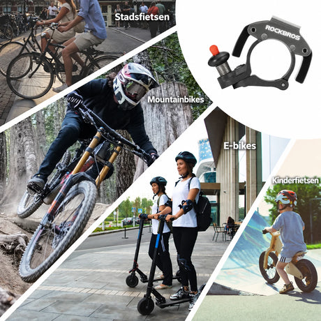 ROCKBROS Hidden Bike Bell with 100db Crisp Sound for Scooter MTB BMX