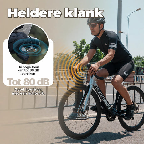 Compacte fietsbel voor racestuur met stuureindplug 80 dB