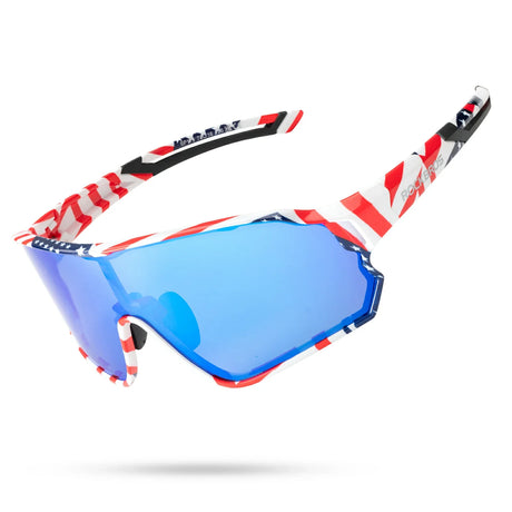 ROCKBROS gepolariseerde fietsbril uv400 full frame sp179#kleur_zwart rood
