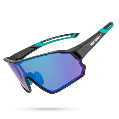 ROCKBROS gepolariseerde fietsbril uv400 full frame sp179#kleur_zwart blauw