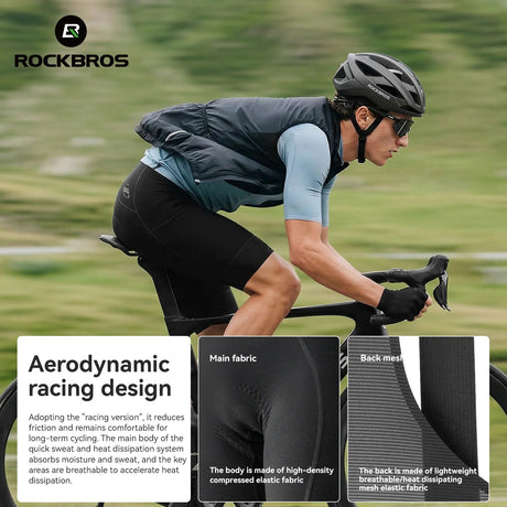 ROCKBROS premium fietsbroek met bretels en elastic interface-zeem