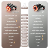 ROCKBROS q5mini smart achterlicht ipx6 waterproof led remlicht
