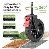 Opvouwbare bolderkar 120 L met 360° wielen