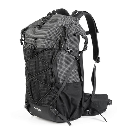 Qunature lightweight hiking backpack designed for outdoor adventures, offering comfort, durability, and practical storage options. #Color_Black