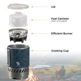 Geïntegreerd campingkooktoestel met 600 ml pan