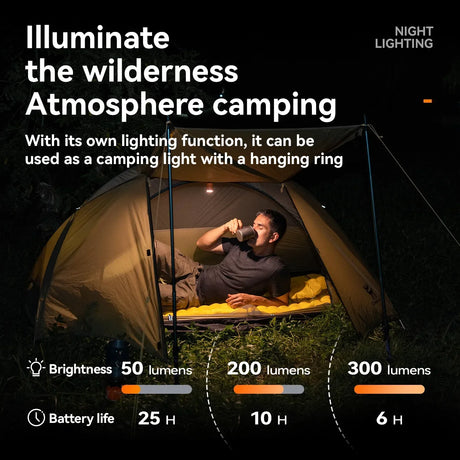 Mini elektrische luchtpomp 5 kPa met campinglamp