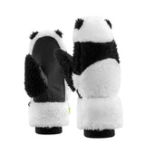Panda skihandschoenen voor kinderen met warme voering