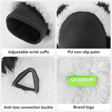 Panda skihandschoenen voor kinderen met warme voering