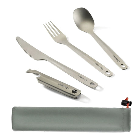 Titanium bestekset 4-delig voor kamperen