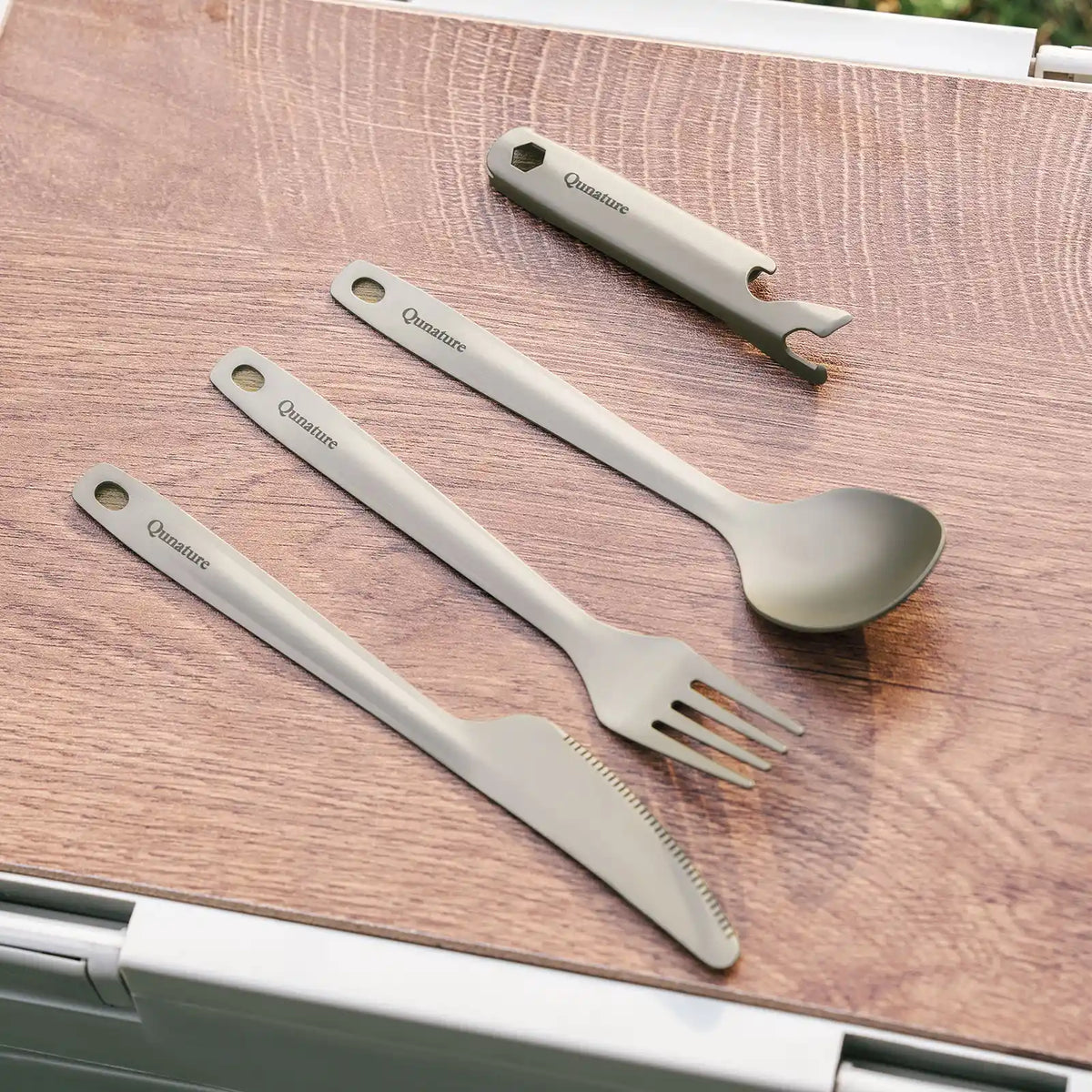 Titanium bestekset 4-delig voor kamperen
