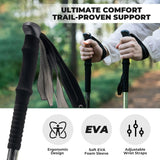 Ultralichte 3-delige trekkingstok 62–135 cm