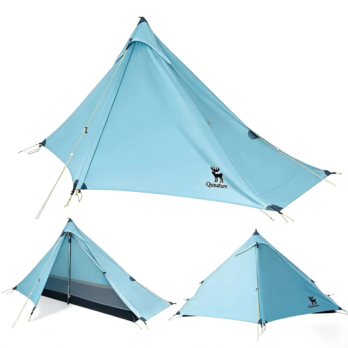Ultralight Tent Rodless Rainproof Easy Setup for Outdoor Camping#color_lake blue