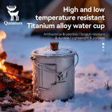 Ultralichte titanium campingbeker 750 ml