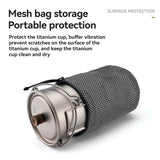 Ultralichte titanium campingbeker 750 ml