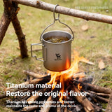 Ultralichte titanium campingbeker 750 ml