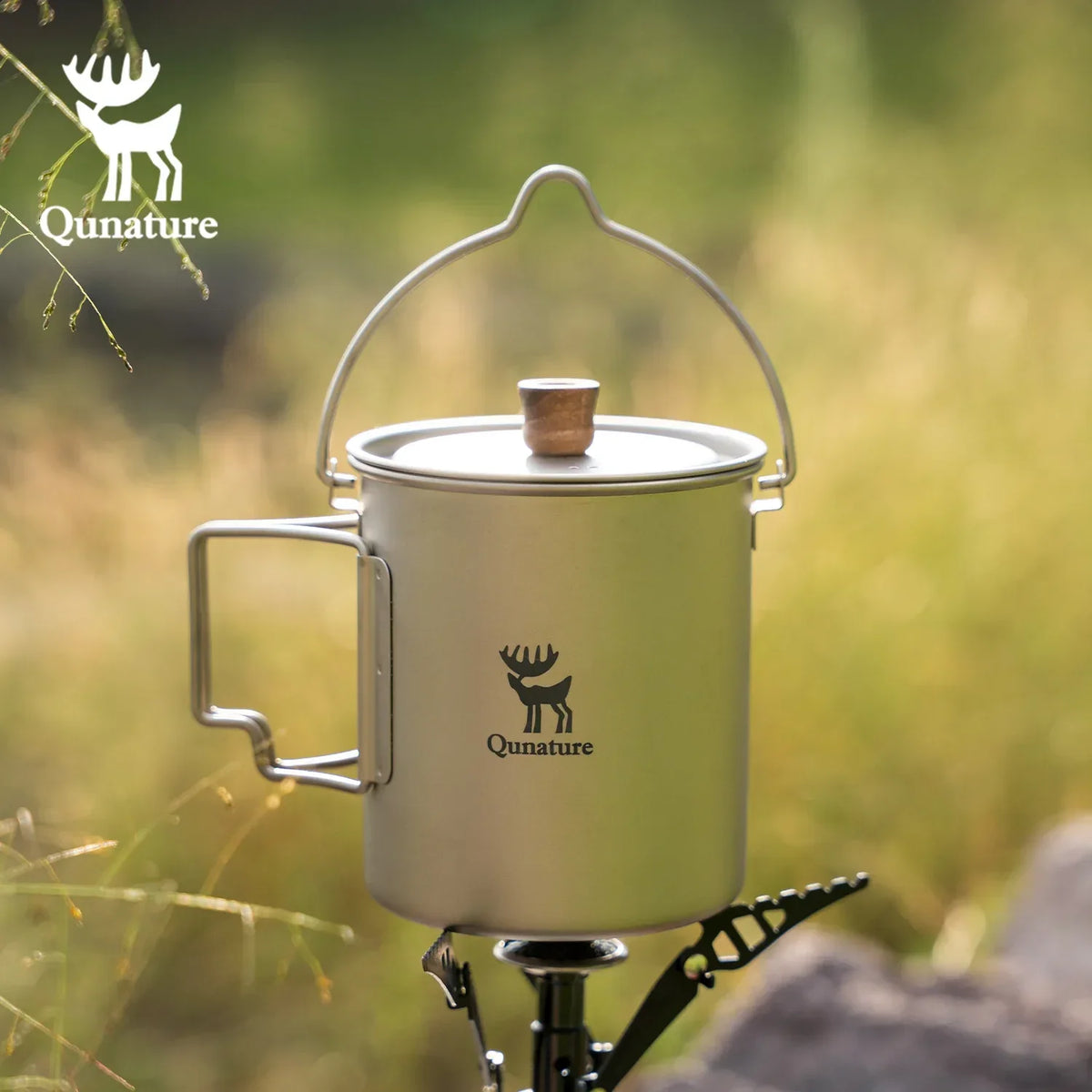 Ultralichte titanium campingbeker 750 ml