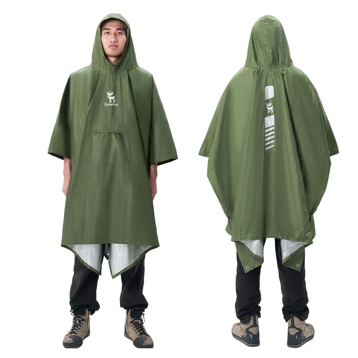 Unisex regenponcho PU3000+ met opbergzak