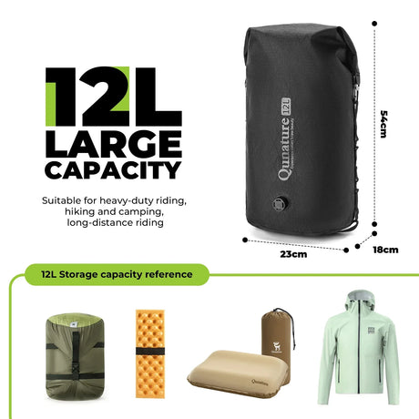 Waterafstotende compressiezak voor bikepacking 6/12 L