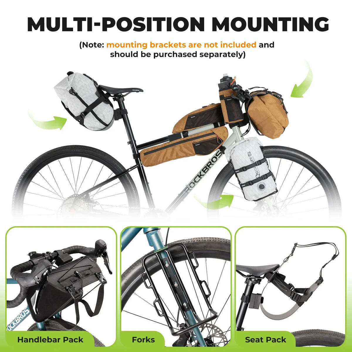 Waterafstotende compressiezak voor bikepacking 6/12 L