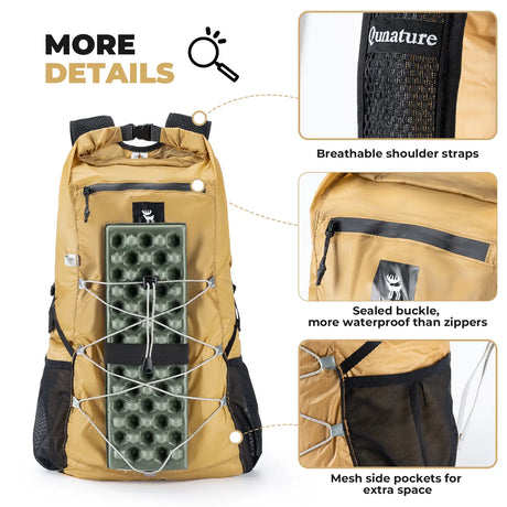 Opvouwbare rugzak 20 L van waterafstotend nylon