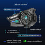 R1 motorhelm Bluetooth 6.0 intercom met 300 m bereik