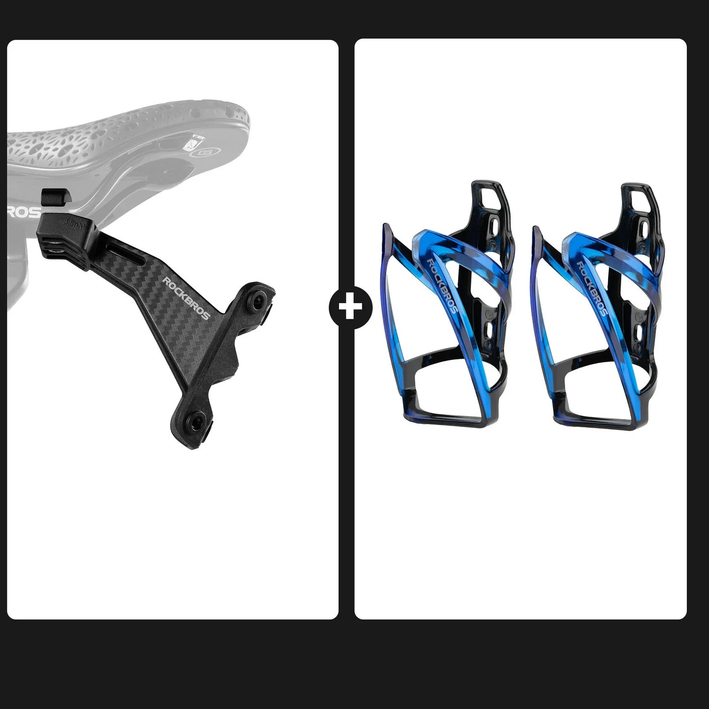 ROCKBROS lichtgewicht fiets bidonhouder set met stevige grip, 2 stuks