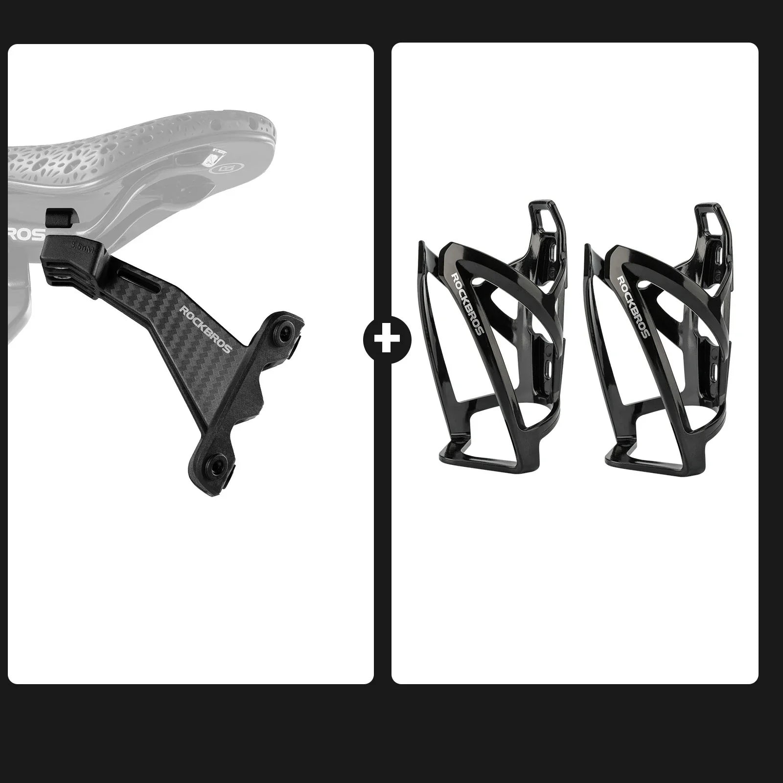 ROCKBROS lichtgewicht fiets bidonhouder set met stevige grip, 2 stuks