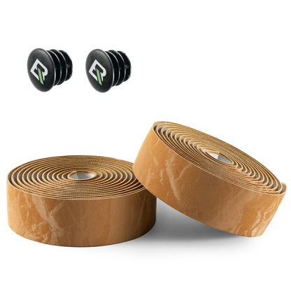 Extra long 220cm 3mm thick road bike handlebar tape for comfort and grip#Style_Apricot orange PU