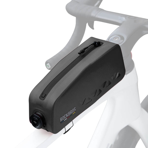 ROCKBROS compacte waterdichte road-to-sky frametas voor fiets 1 l#kleur_zwart