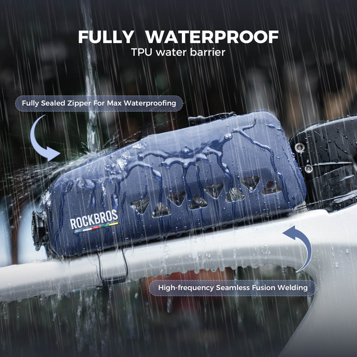 ROCKBROS compacte waterdichte road-to-sky frametas voor fiets 1 l