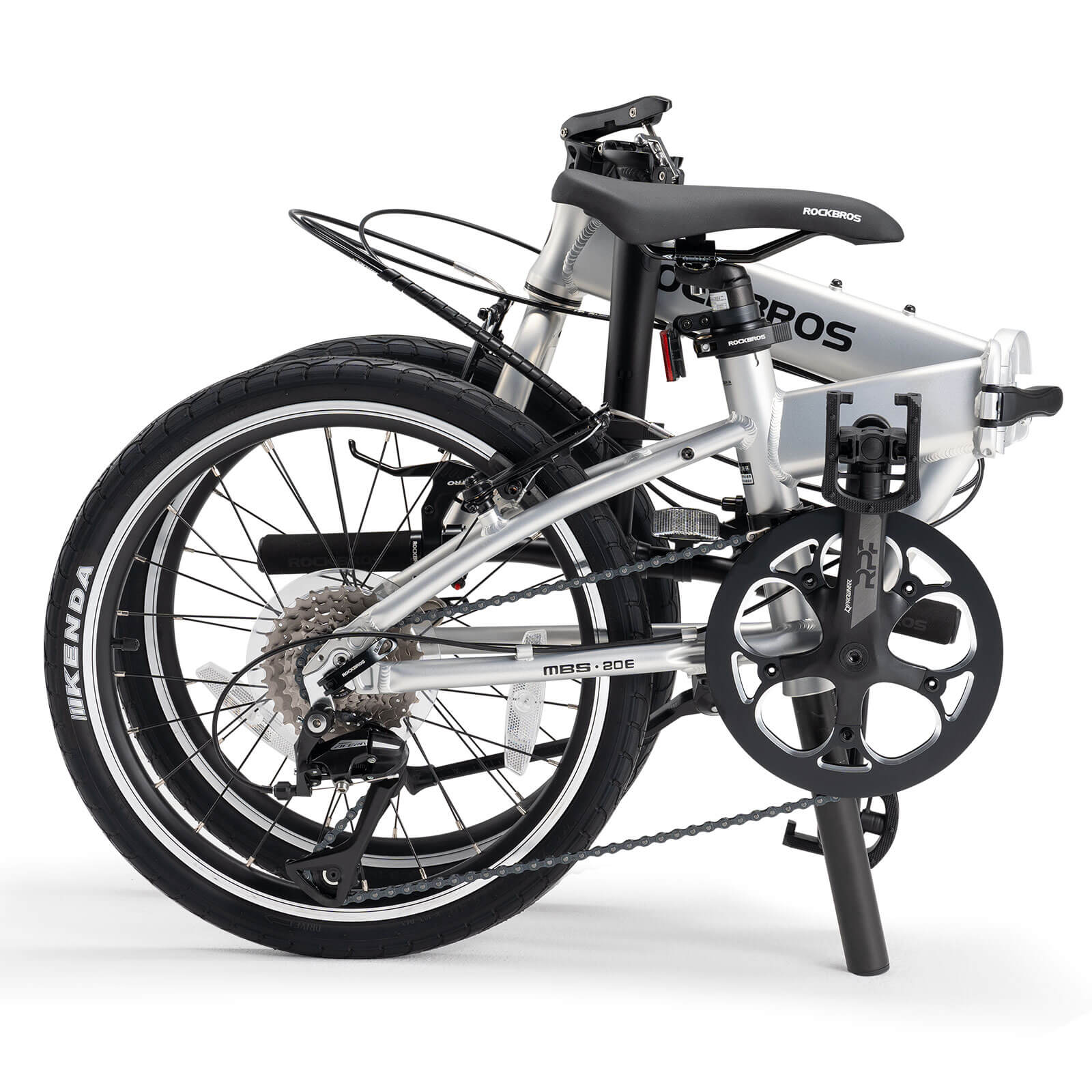 rockbros 20 inch aluminum folding bike 8 speed for city commuting
#color_White Grey