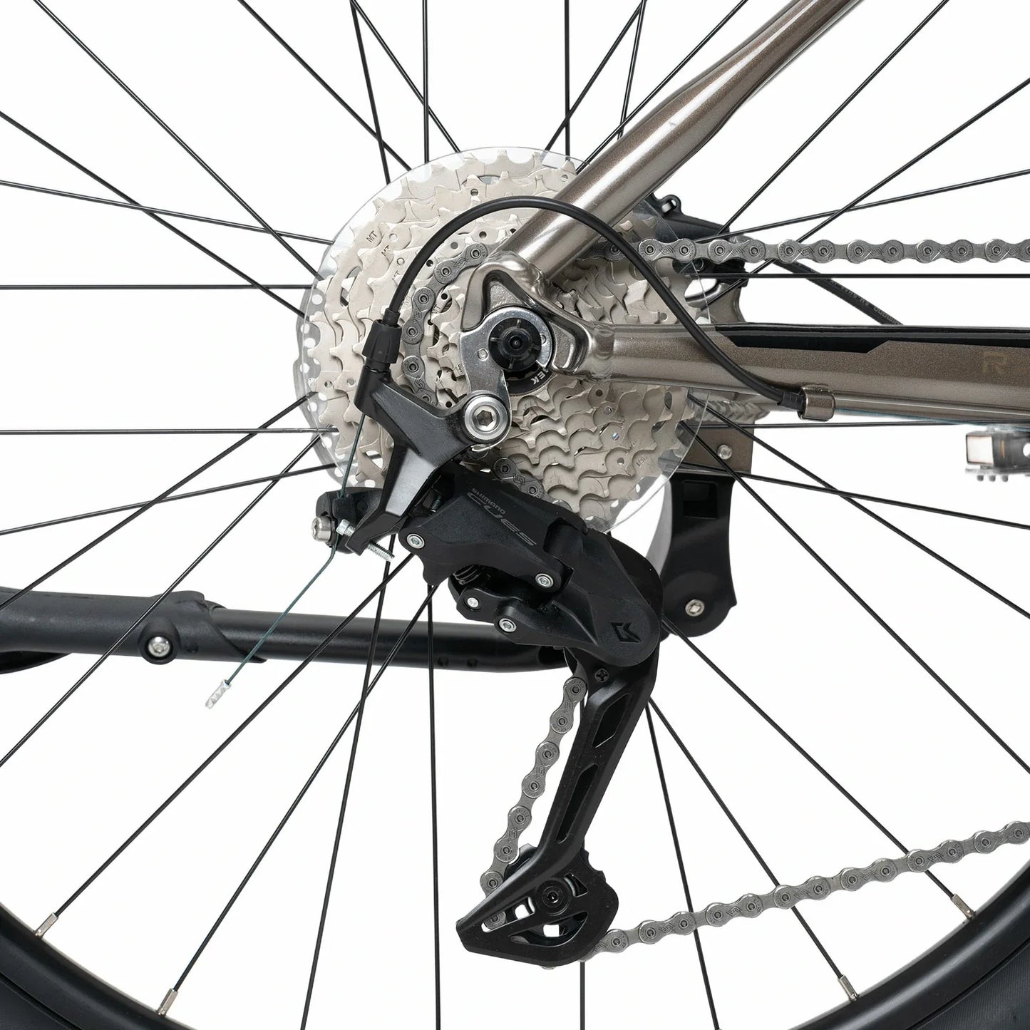 Rockbros 27.5 inch aluminium mountain bike in brown with 2×9 drivetrain#COLOR_brown