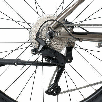 Rockbros 27.5 inch aluminium mountain bike in brown with 2×9 drivetrain#COLOR_brown
