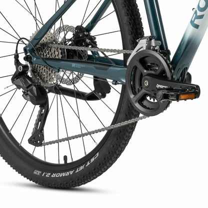 Rockbros 27.5 inch aluminium mountain bike in teal for cross-country and trail riding#color_lake teal