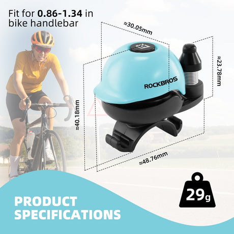 Compacte fietsbel met 80 dB geluid
