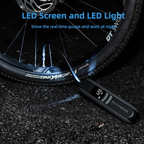 Elektrische fietspomp A10 met flexibele slang – 150 PSI – productdetail 6