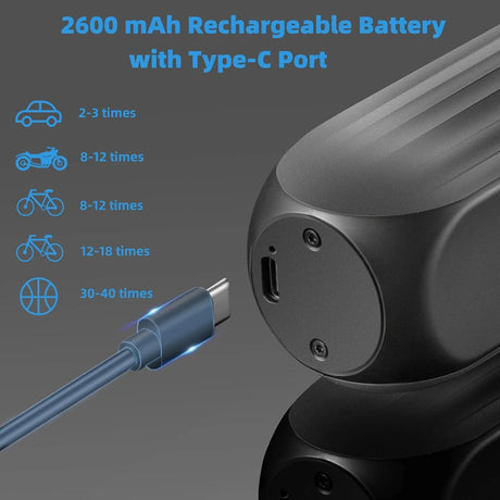 Elektrische fietspomp A10 met flexibele slang – 150 PSI – productdetail 7