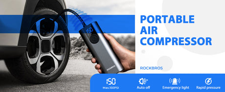 Elektrische fietspomp A8 met digitaal display – 150 PSI – productdetail 9