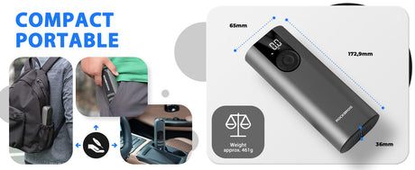 Elektrische fietspomp A8 met digitaal display – 150 PSI – productdetail 11