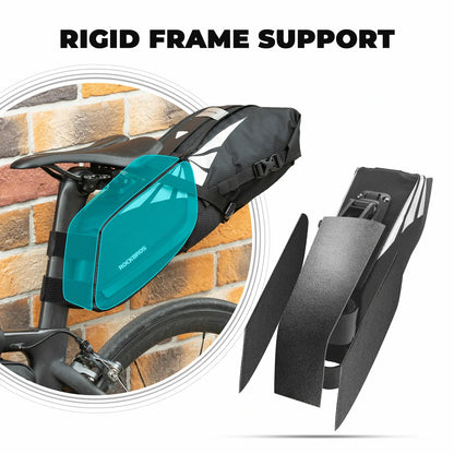 rockbros 8 l saddle bag in matte black