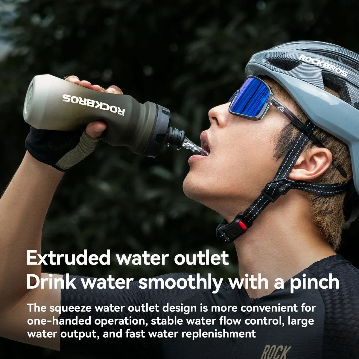 Fietsbidon 600/750 ml met afsluitbare trektuit
