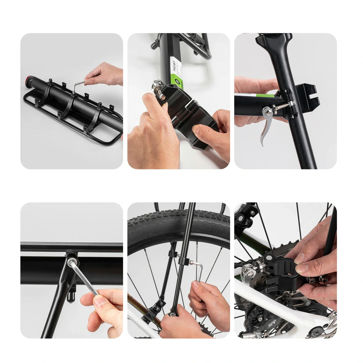 ROCKBROS bagagedrager achter met spatbord en reflector snelmontage