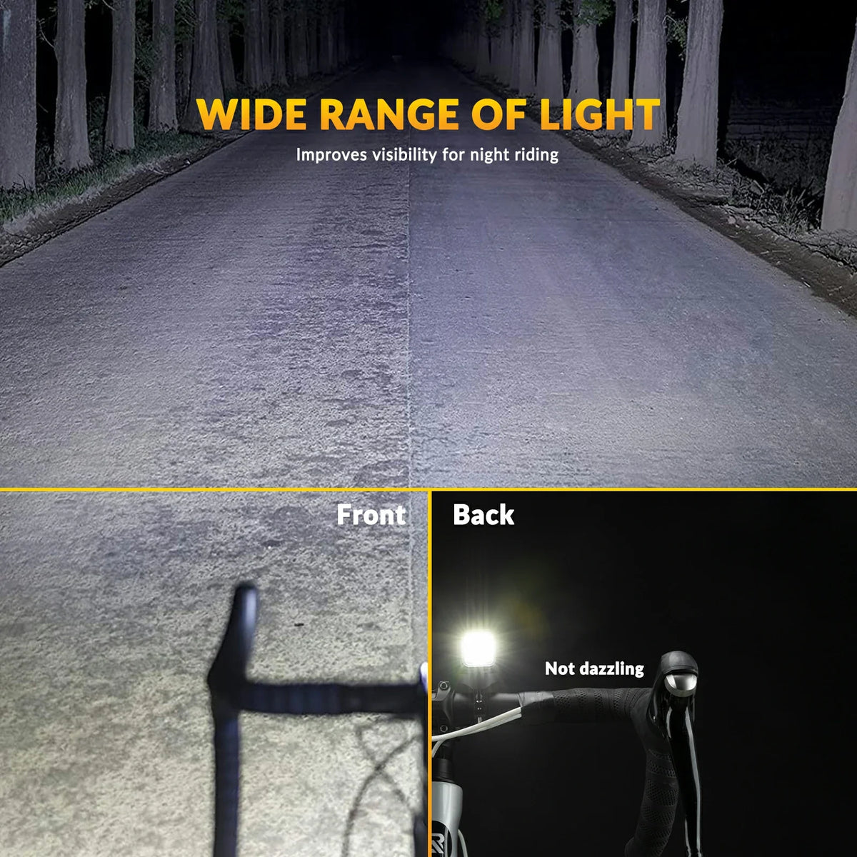 ROCKBROS fietskoplamp 1500 lumen aluminium ipx6 waterproof