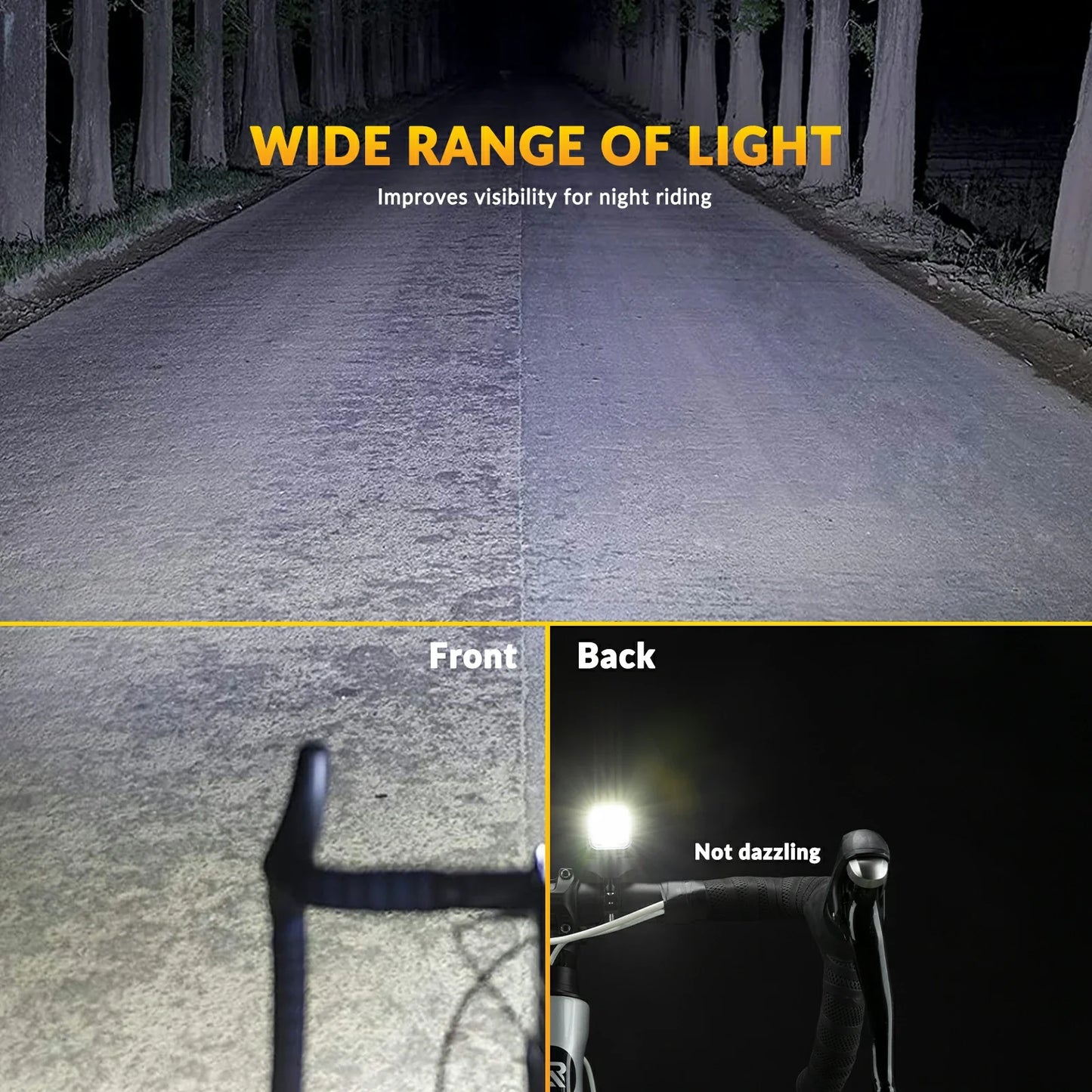 rockbros 1500-lumen aluminium front bike light