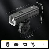 ROCKBROS fietskoplamp 1500 lumen aluminium ipx6 waterproof