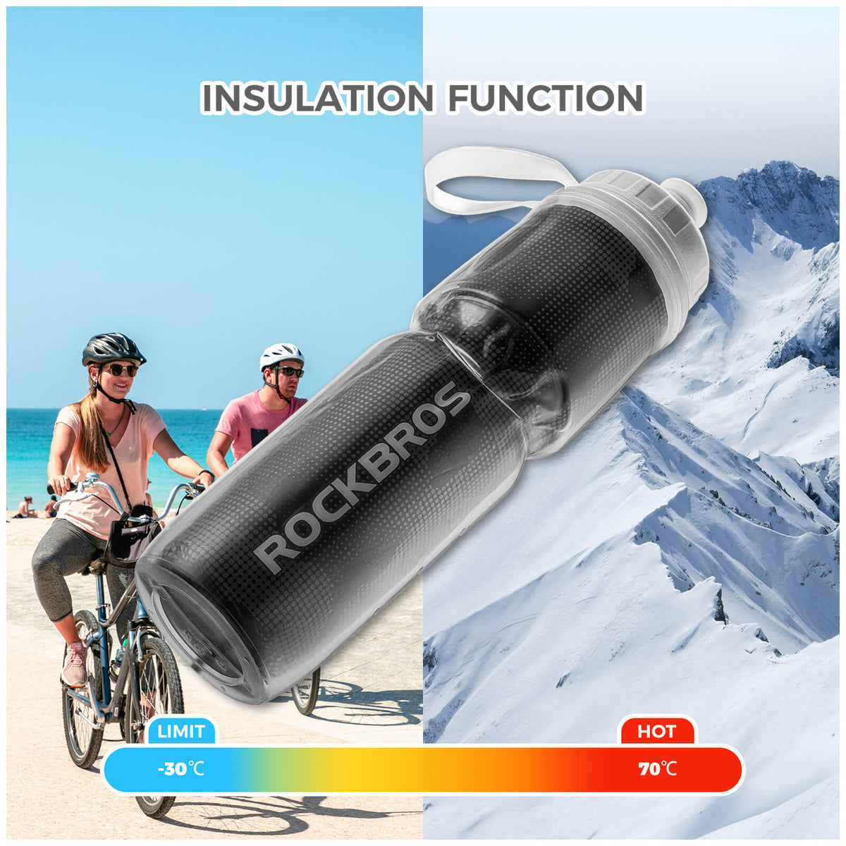 Geïsoleerde fietsdrinkfles 670 ml