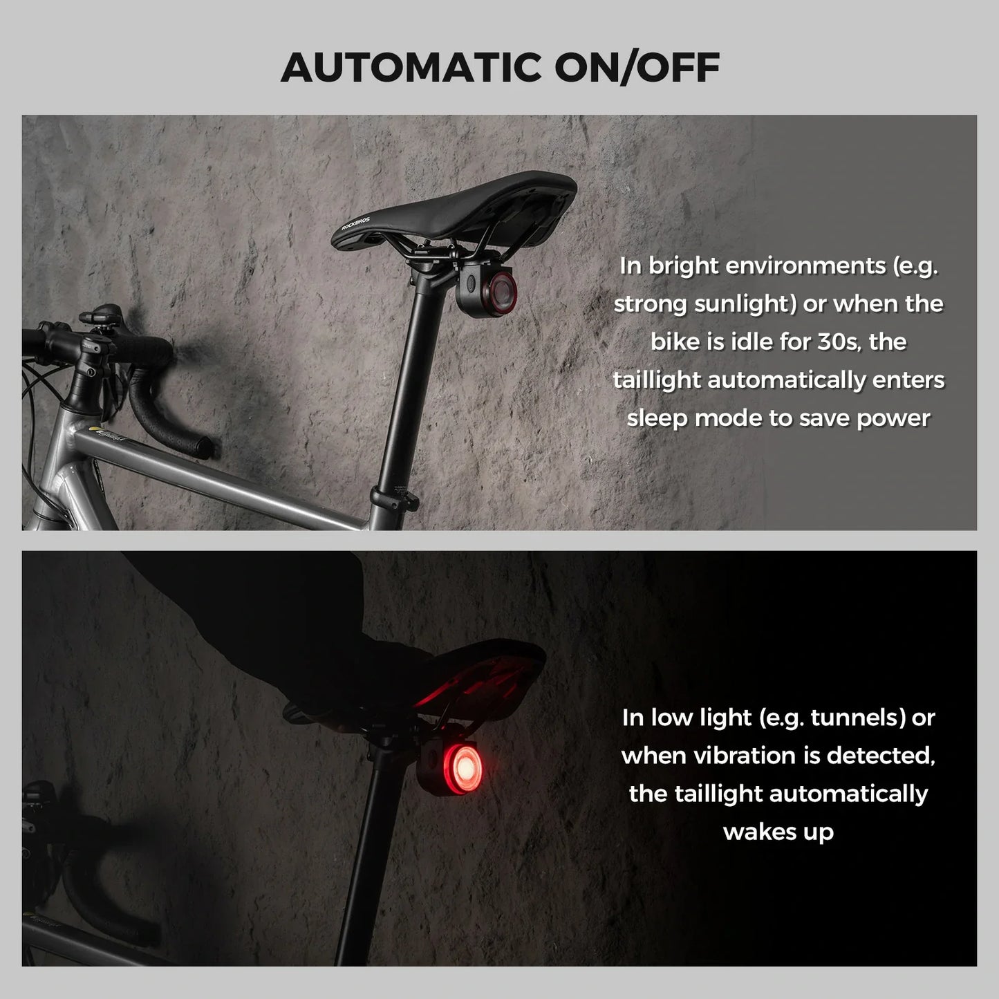 rockbros rear light with wireless horn