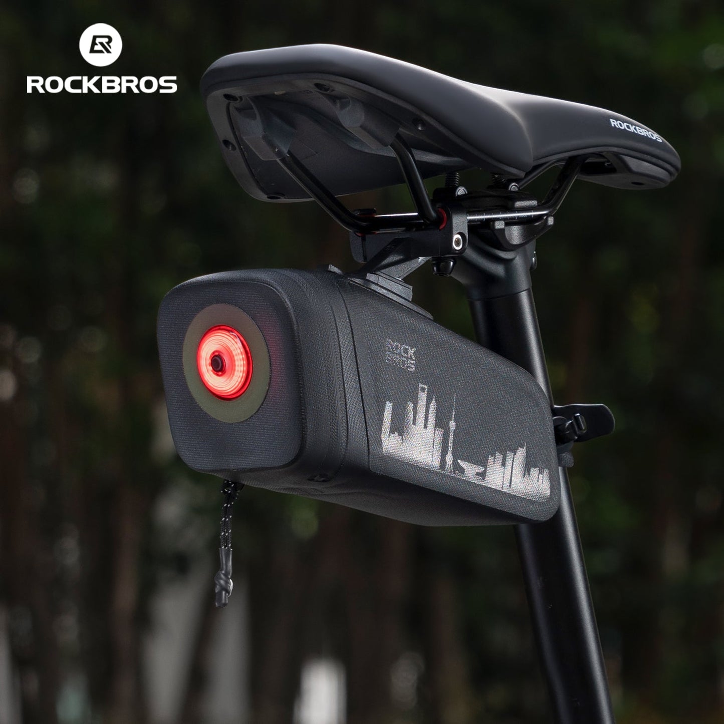 Bike Saddle Bag Waterproof with Brake Sensor Tail Light - AS-141 - ROCKBROS-UK